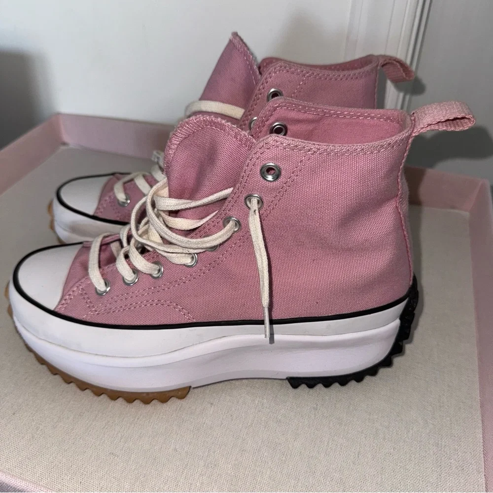 Converse Women's Run Star Hike High Top Sneakers Lotus Pink 8.5 - Picture 4 of 9